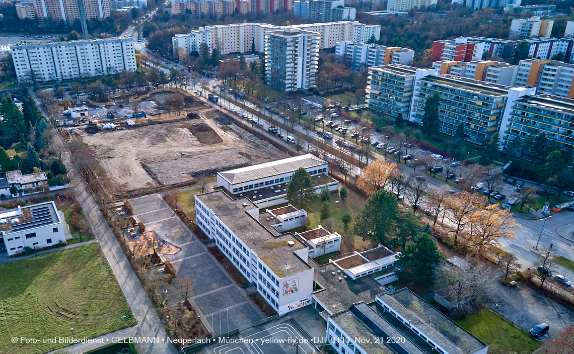 21.11.2020 - Bauplatz der Grundschule in Neuperlach in München